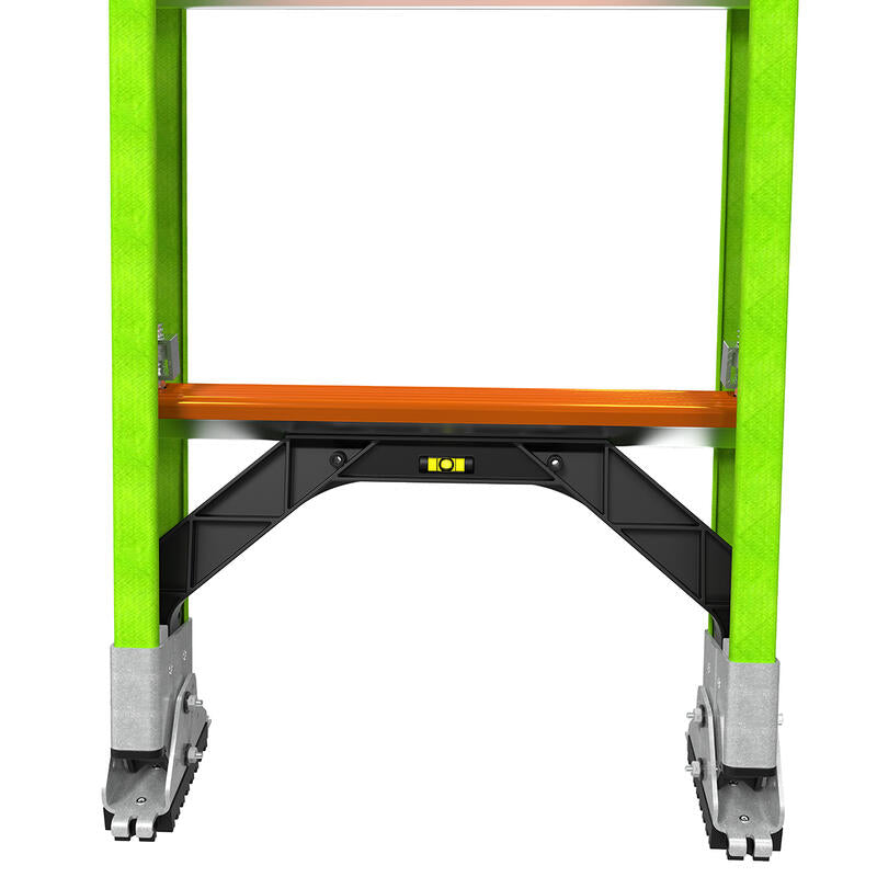 LITTLE GIANT LADDER | HyperLite 28' Fiberglass Extension Ladder w/Cable Hooks & V-Rung, Type IAA, 375lb Load Capacity | #17928-089