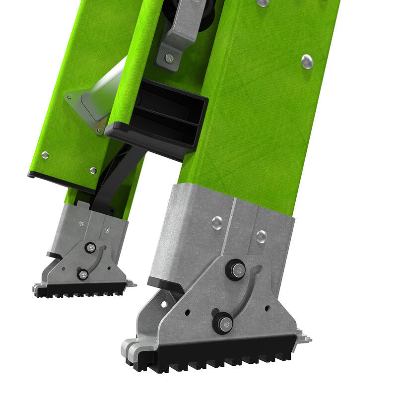 LITTLE GIANT LADDER | HyperLite 28' Fiberglass Extension Ladder w/Cable Hooks & V-Rung, Type IAA, 375lb Load Capacity | #17928-089