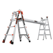 LITTLE GIANT LADDER | Aluminum Velocity Articulating Ladder with Leg Levelers, Type IA, 300lb Load Capacity, Model 17 | #15417-801