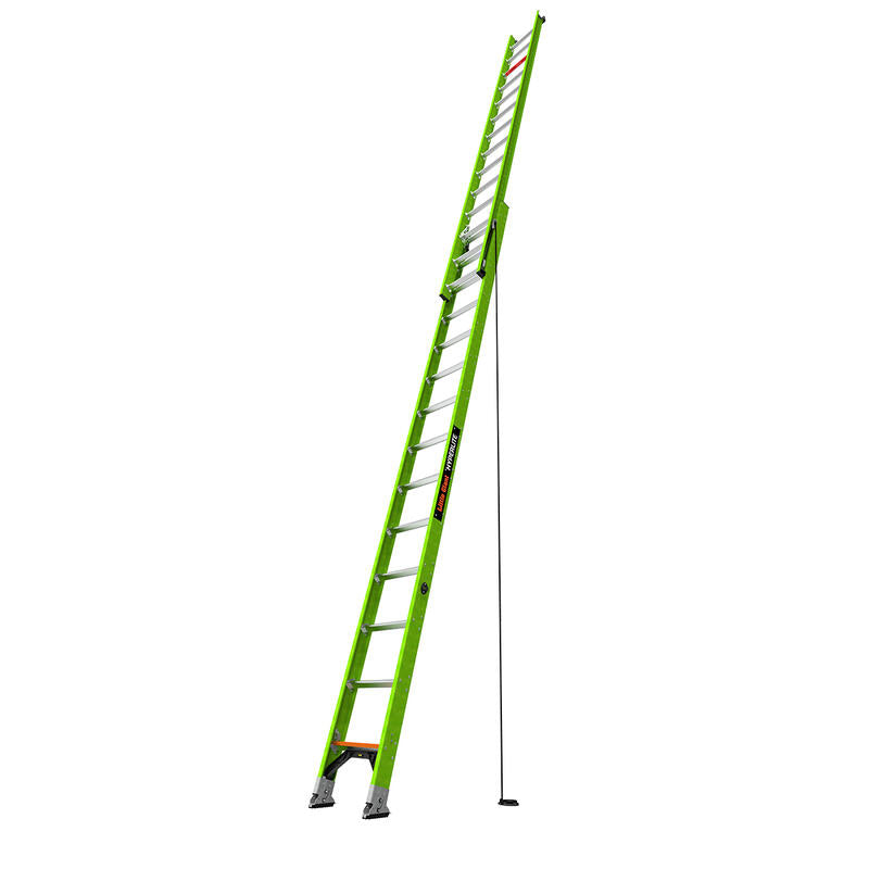 LITTLE GIANT LADDER | HyperLite 28' Fiberglass Extension Ladder w/Cable Hooks & V-Rung, Type IAA, 375lb Load Capacity | #17928-089