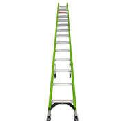 LITTLE GIANT LADDER | HyperLite 28' Fiberglass Extension Ladder w/Cable Hooks & V-Rung, Type IAA, 375lb Load Capacity | #17928-089