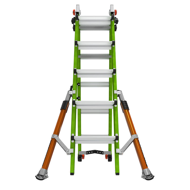 LITTLE GIANT LADDER | Conquest All-Terrain Fiberglass  Articulated Extendable Ladder, Type IA, 300lb Load Capacity, Model 22 | #17102-001