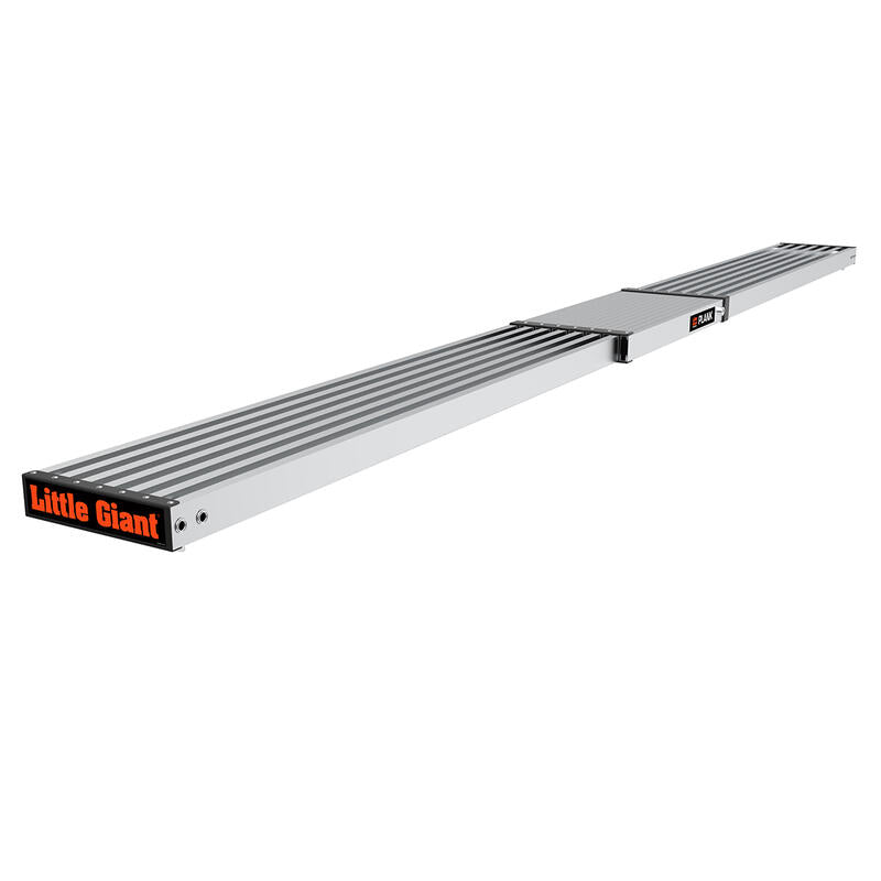 LITTLE GIANT LADDER | Adjustable Aluminum Ladder Plank, 2 Person, 500lb Load Capacity | #11813