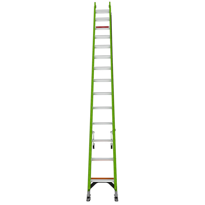 LITTLE GIANT LADDER | HyperLite 28' Fiberglass Extension Ladder w/Cable Hooks & V-Rung, Type IAA, 375lb Load Capacity | #17928-089