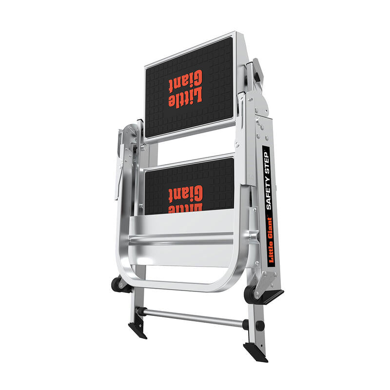 LITTLE GIANT LADDER | Aluminum Safety 2 Step Ladder, Type IA, 300lb Load Capacity | #10210BA