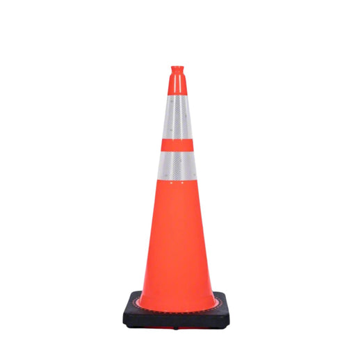 28" Traffic Cone with Reflective Collars | #BONECONE2807