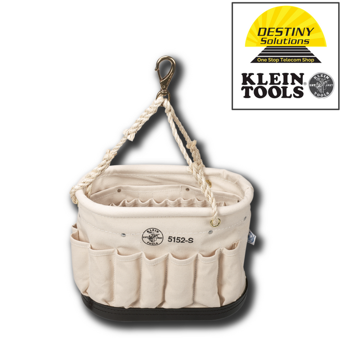 Klein Tools | Canvas Bucket, 41-Pocket Oval Bucket with Swivel Snap | #5152S