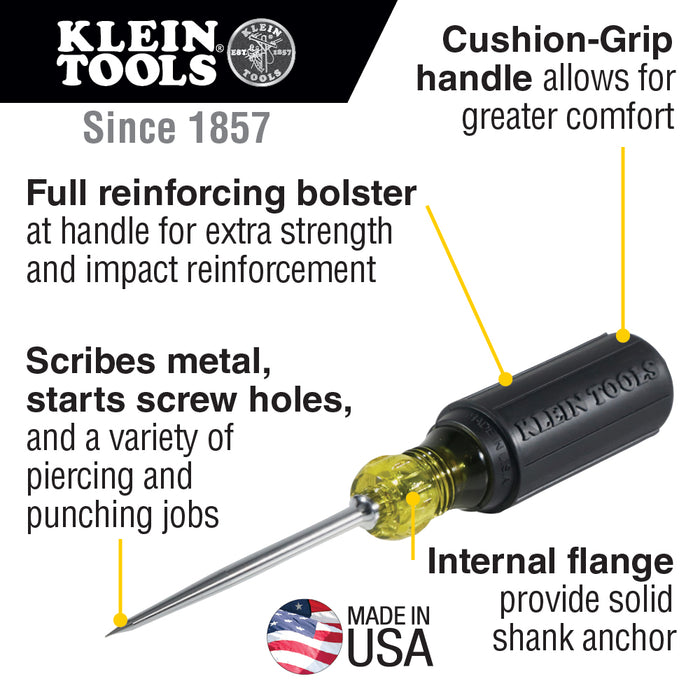 Klein Tools | Cushion-Grip™ Scratch Awl | #650
