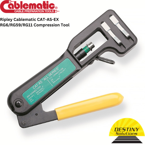 Ripley Cablematic #37780 | Model #CAT-AS-EX RG6/RG59/RG11 Compression Tool