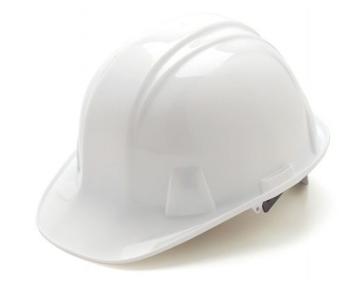 Pyramex White Cap Style Hard Hat with Ratchet Suspension