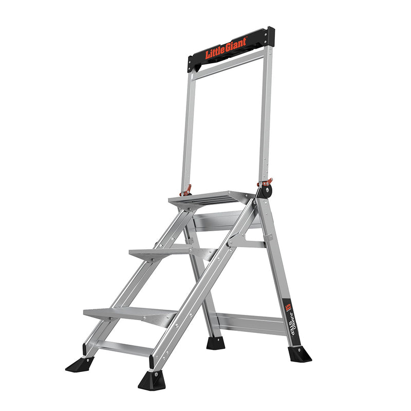 LITTLE GIANT LADDER | Aluminum Jumbo 3 Step Ladder, Type IAA, 375lb Load Capacity | #11903