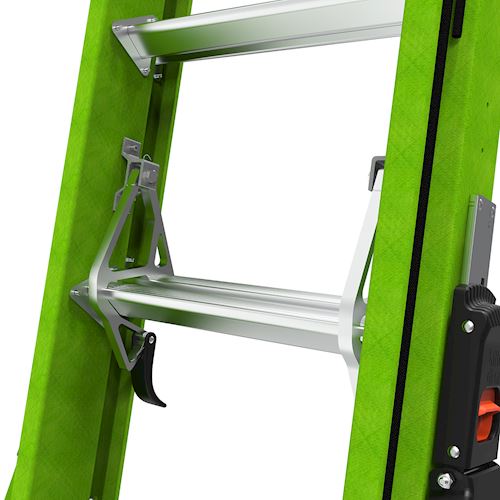 LITTLE GIANT LADDER | Sumostance HyperLite 28' Fiberglass Extension Ladder w/Cable Hooks, CLAW, & Pole Strap, Type IA, 300lb Load Capacity | #18428