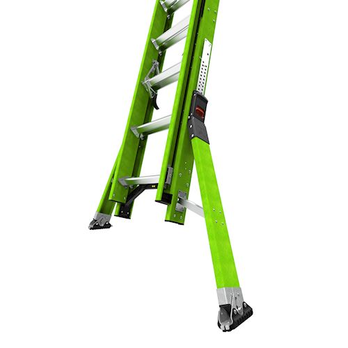 LITTLE GIANT LADDER | Sumostance HyperLite 28' Fiberglass Extension Ladder w/Cable Hooks, CLAW, & Pole Strap, Type IA, 300lb Load Capacity | #18428