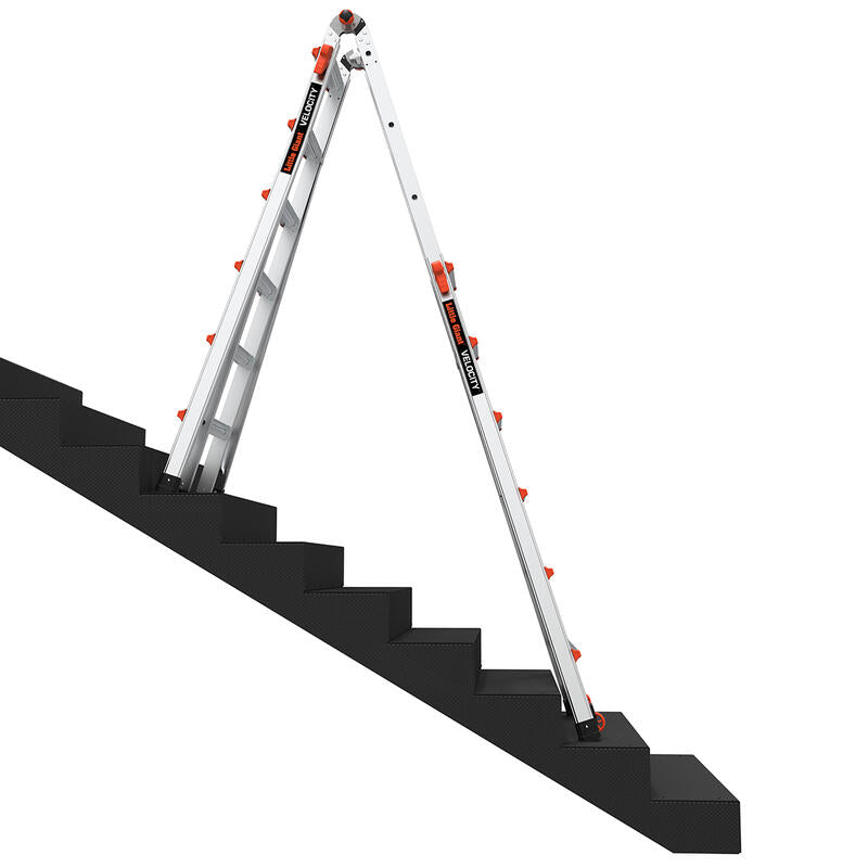 LITTLE GIANT LADDER | Aluminum Velocity Articulating Ladder with Leg Levelers, Type IA, 300lb Load Capacity, Model 26 | #15426-001