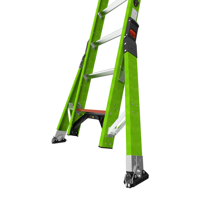 LITTLE GIANT LADDER | Sumostance w/Hyperlite Technology 24' - ANSI Type IAA - 375 lb Rated, Fiberglass Extension Ladder with GROUND CUE and SURE-SET Feet | #17224