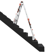 LITTLE GIANT LADDER | Aluminum Velocity Articulating Ladder with Leg Levelers, Type IA, 300lb Load Capacity, Model 17 | #15417-801