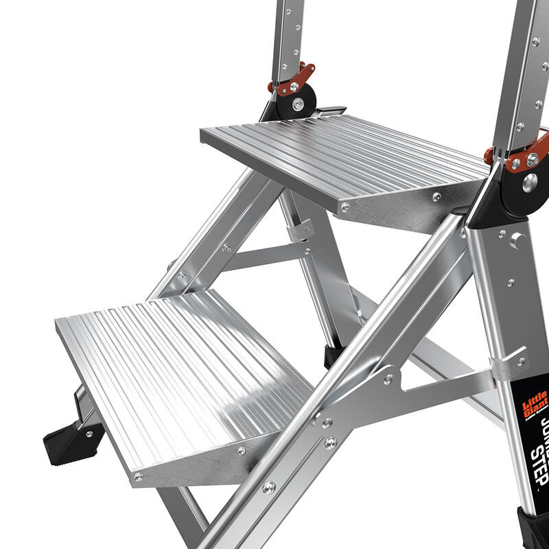 LITTLE GIANT LADDER | Aluminum Jumbo 3 Step Ladder, Type IAA, 375lb Load Capacity | #11903