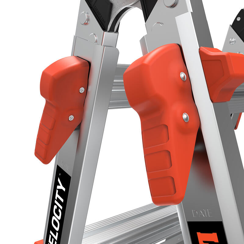 LITTLE GIANT LADDER | Aluminum Velocity Articulating Ladder with Leg Levelers, Type IA, 300lb Load Capacity, Model 13 | #15413-001