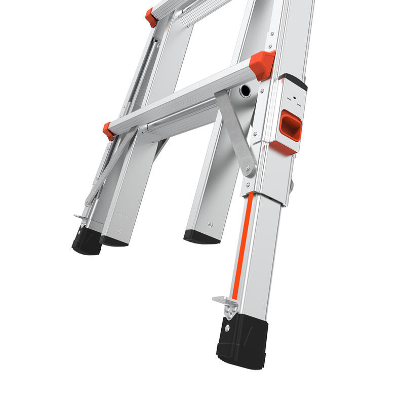 LITTLE GIANT LADDER | Aluminum Velocity Articulating Ladder with Leg Levelers, Type IA, 300lb Load Capacity, Model 17 | #15417-801