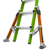 LITTLE GIANT LADDER | Conquest All-Terrain Fiberglass  Articulated Extendable Ladder, Type IA, 300lb Load Capacity, Model 22 | #17102-001