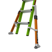 LITTLE GIANT LADDER | Conquest All-Terrain Fiberglass  Articulated Extendable Ladder, Type IA, 300lb Load Capacity, Model 17 | #17107-001