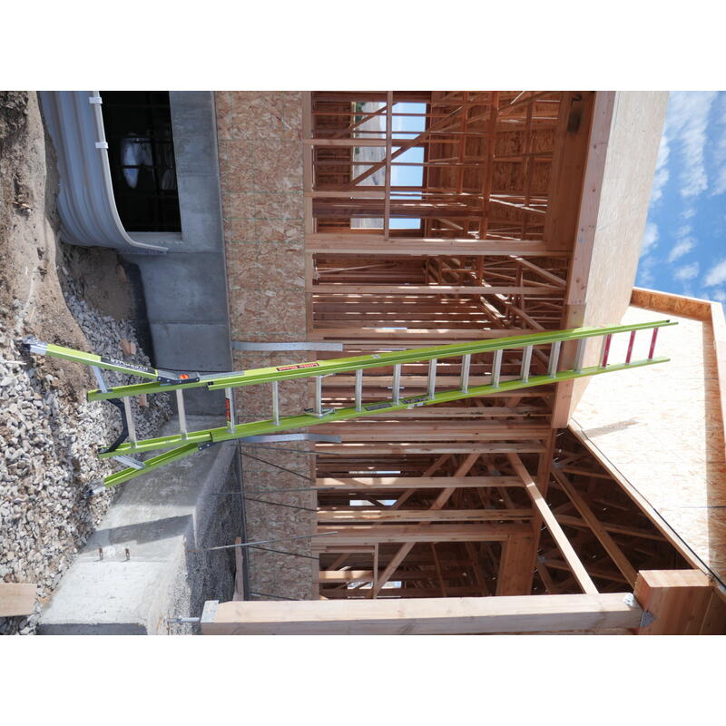 LITTLE GIANT LADDER | Sumostance w/Hyperlite Technology 24' - ANSI Type IAA - 375 lb Rated, Fiberglass Extension Ladder with GROUND CUE and SURE-SET Feet | #17224
