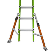 LITTLE GIANT LADDER | Conquest All-Terrain Fiberglass  Articulated Extendable Ladder, Type IA, 300lb Load Capacity, Model 17 | #17107-001