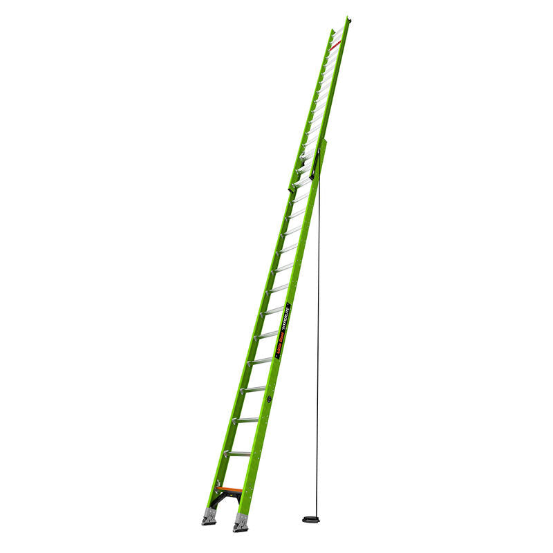 LITTLE GIANT LADDER | HyperLite 32' Fiberglass Extension Ladder w/Cable Hooks & V-Rung, Type IAA, 375lb Load Capacity | #17932-089