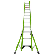 LITTLE GIANT LADDER | Sumostance w/Hyperlite Technology 24' - ANSI Type IAA - 375 lb Rated, Fiberglass Extension Ladder with GROUND CUE and SURE-SET Feet | #17224