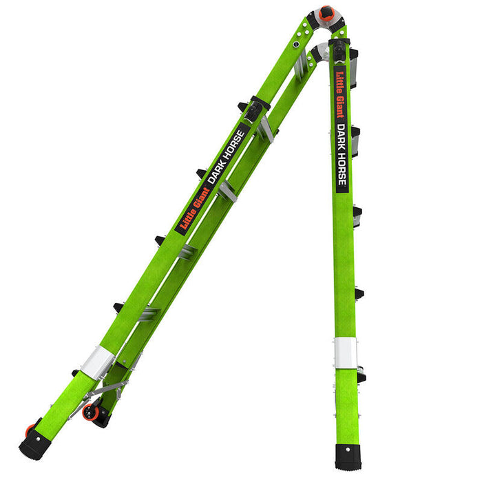 LITTLE GIANT LADDER | Dark Horse 2.0 Fiberglass Articulated Ladder, Type IA, 300lb Load Capacity, Model 22 | #16122-001