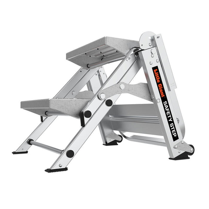 LITTLE GIANT LADDER | Aluminum Safety 2 Step Ladder, Type IA, 300lb Load Capacity | #10210BA