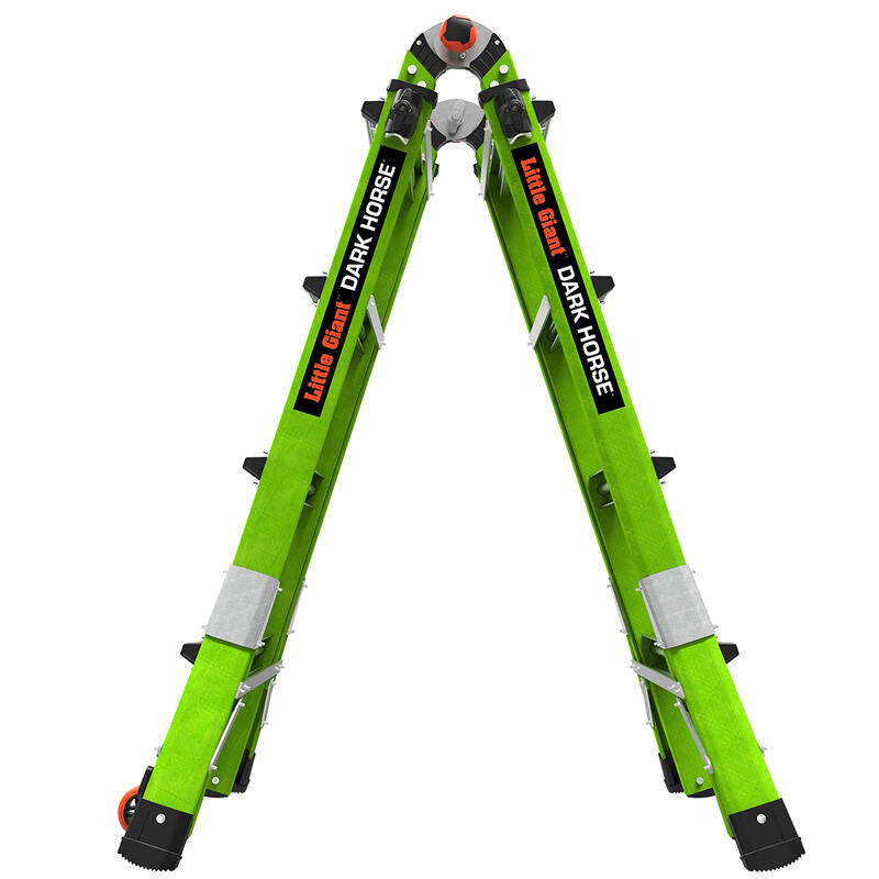 LITTLE GIANT LADDER | Dark Horse 2.0 Fiberglass Articulated Ladder, Type IA, 300lb Load Capacity, Model 17 | #16117-001