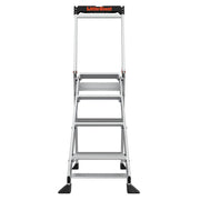 LITTLE GIANT LADDER | Aluminum Jumbo 4 Step Ladder, Type IAA, 375lb Load Capacity | #11904