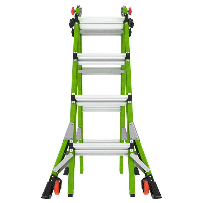 LITTLE GIANT LADDER | Dark Horse 2.0 Fiberglass Articulated Ladder, Type IA, 300lb Load Capacity, Model 17 | #16117-001