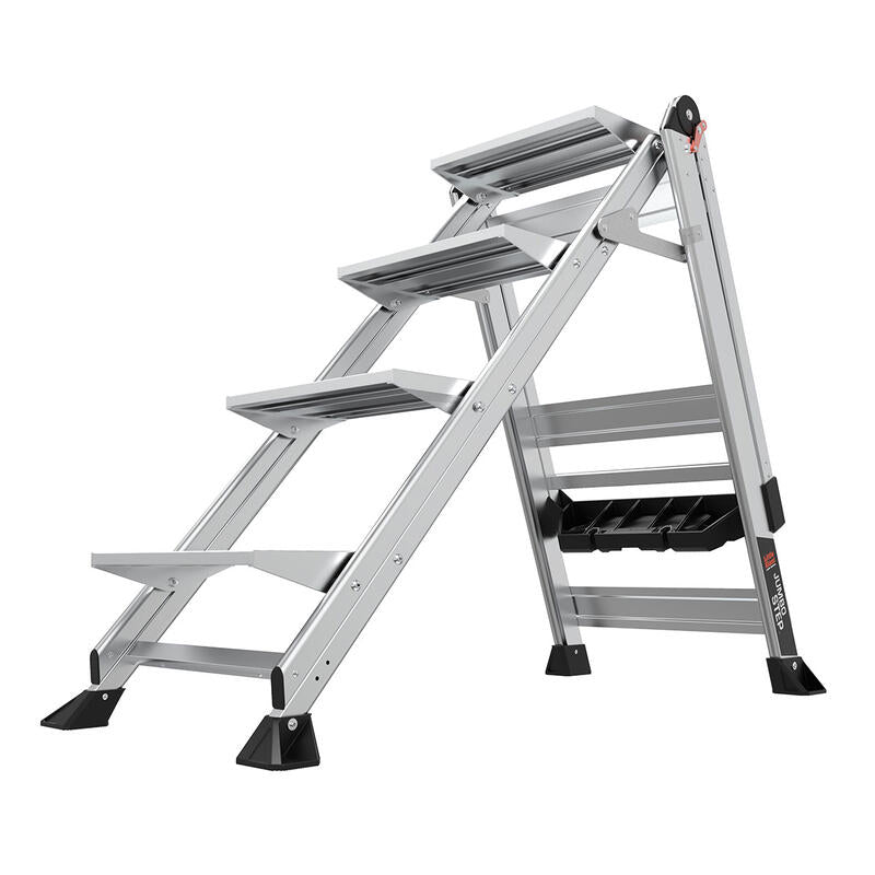 LITTLE GIANT LADDER | Aluminum Jumbo 4 Step Ladder, Type IAA, 375lb Load Capacity | #11904