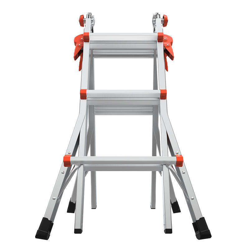 LITTLE GIANT LADDER | Aluminum Velocity Articulating Ladder with Leg Levelers, Type IA, 300lb Load Capacity, Model 13 | #15413-001
