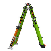 LITTLE GIANT LADDER | Conquest All-Terrain Fiberglass  Articulated Extendable Ladder, Type IA, 300lb Load Capacity, Model 17 | #17107-001