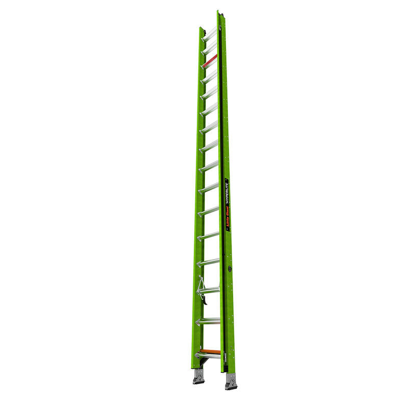 LITTLE GIANT LADDER | HyperLite 32' Fiberglass Extension Ladder w/Cable Hooks & V-Rung, Type IAA, 375lb Load Capacity | #17932-089
