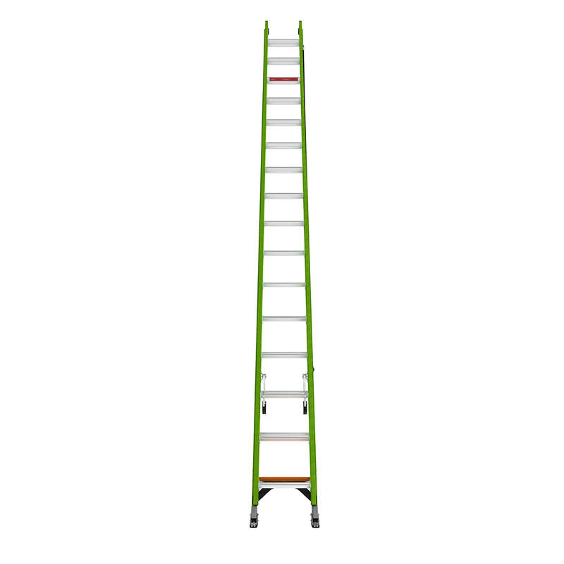 LITTLE GIANT LADDER | HyperLite 32' Fiberglass Extension Ladder w/Cable Hooks & V-Rung, Type IAA, 375lb Load Capacity | #17932-089