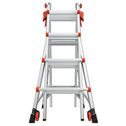 LITTLE GIANT LADDER | Aluminum Velocity Articulating Ladder with Leg Levelers, Type IA, 300lb Load Capacity, Model 17 | #15417-801
