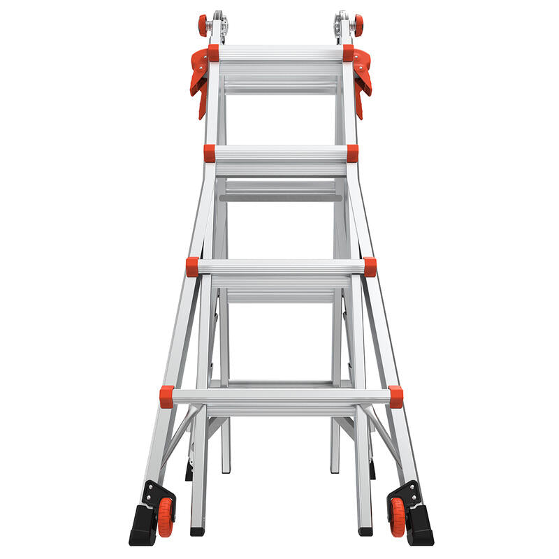 LITTLE GIANT LADDER | Aluminum Velocity Articulating Ladder with Leg Levelers, Type IA, 300lb Load Capacity, Model 17 | #15417-801