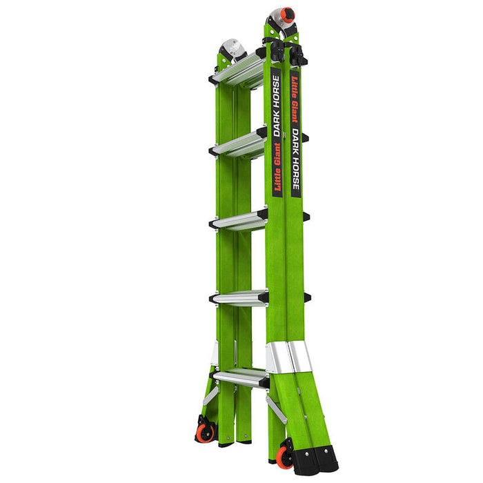LITTLE GIANT LADDER | Dark Horse 2.0 Fiberglass Articulated Ladder, Type IA, 300lb Load Capacity, Model 22 | #16122-001