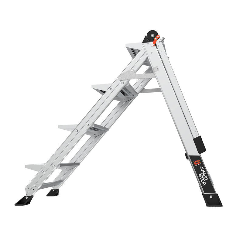 LITTLE GIANT LADDER | Aluminum Jumbo 4 Step Ladder, Type IAA, 375lb Load Capacity | #11904