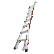 LITTLE GIANT LADDER | Aluminum Velocity Articulating Ladder with Leg Levelers, Type IA, 300lb Load Capacity, Model 17 | #15417-801