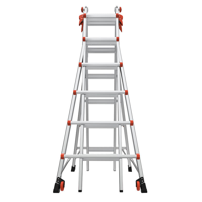LITTLE GIANT LADDER | Aluminum Velocity Articulating Ladder with Leg Levelers, Type IA, 300lb Load Capacity, Model 26 | #15426-001