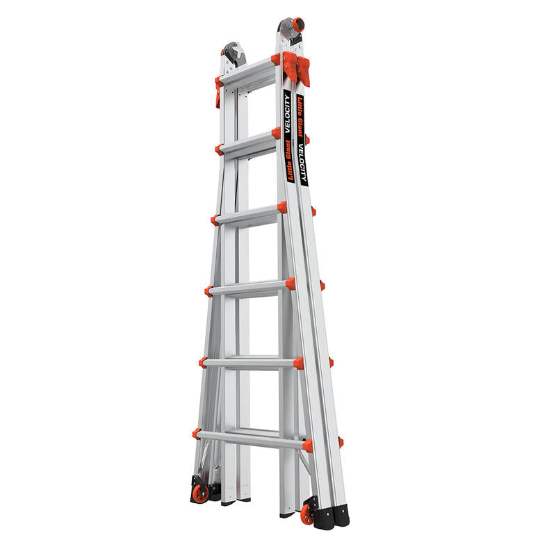 LITTLE GIANT LADDER | Aluminum Velocity Articulating Ladder with Leg Levelers, Type IA, 300lb Load Capacity, Model 26 | #15426-001