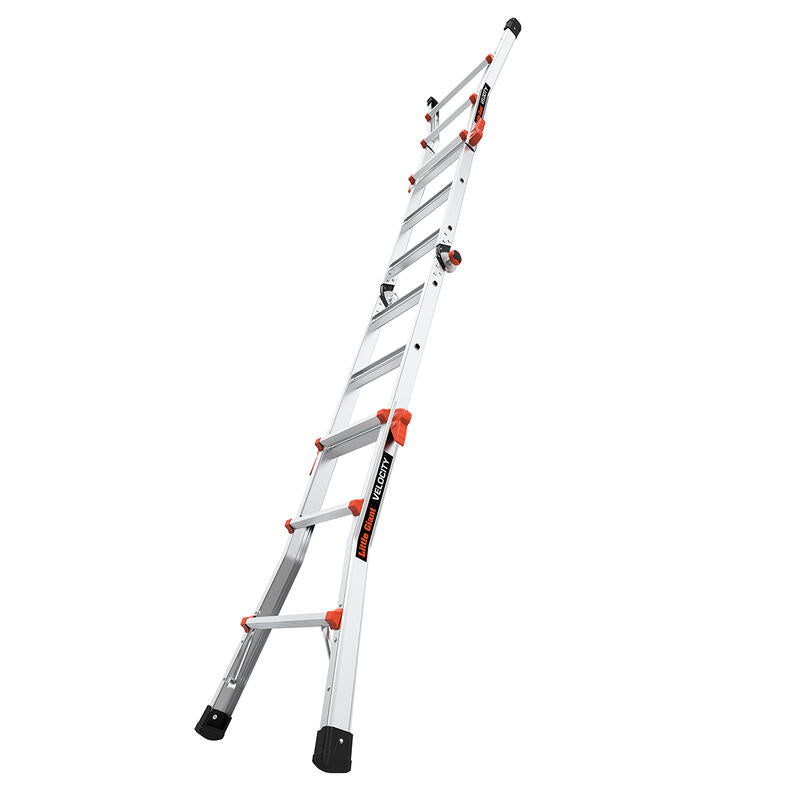 LITTLE GIANT LADDER | Aluminum Velocity Articulating Ladder with Leg Levelers, Type IA, 300lb Load Capacity, Model 13 | #15413-001