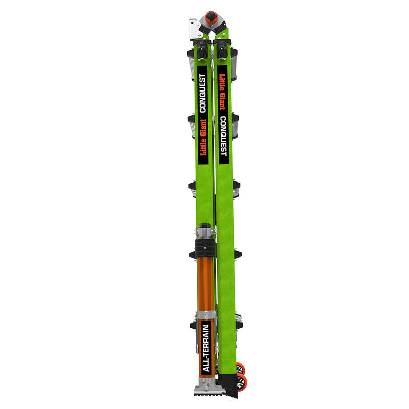 LITTLE GIANT LADDER | Conquest All-Terrain Fiberglass  Articulated Extendable Ladder, Type IA, 300lb Load Capacity, Model 22 | #17102-001