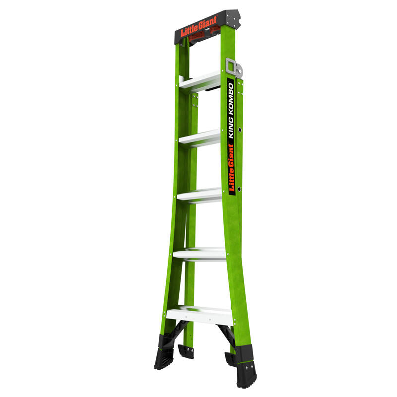 LITTLE GIANT LADDER | King Kombo Professional 6' Fiberglass  Ladder, Type IAA, 375lb Load Capacity | #13906-001