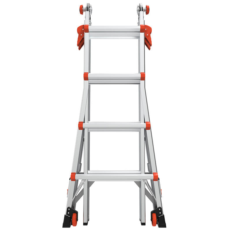 LITTLE GIANT LADDER | Aluminum Velocity Articulating Ladder with Leg Levelers, Type IA, 300lb Load Capacity, Model 17 | #15417-801